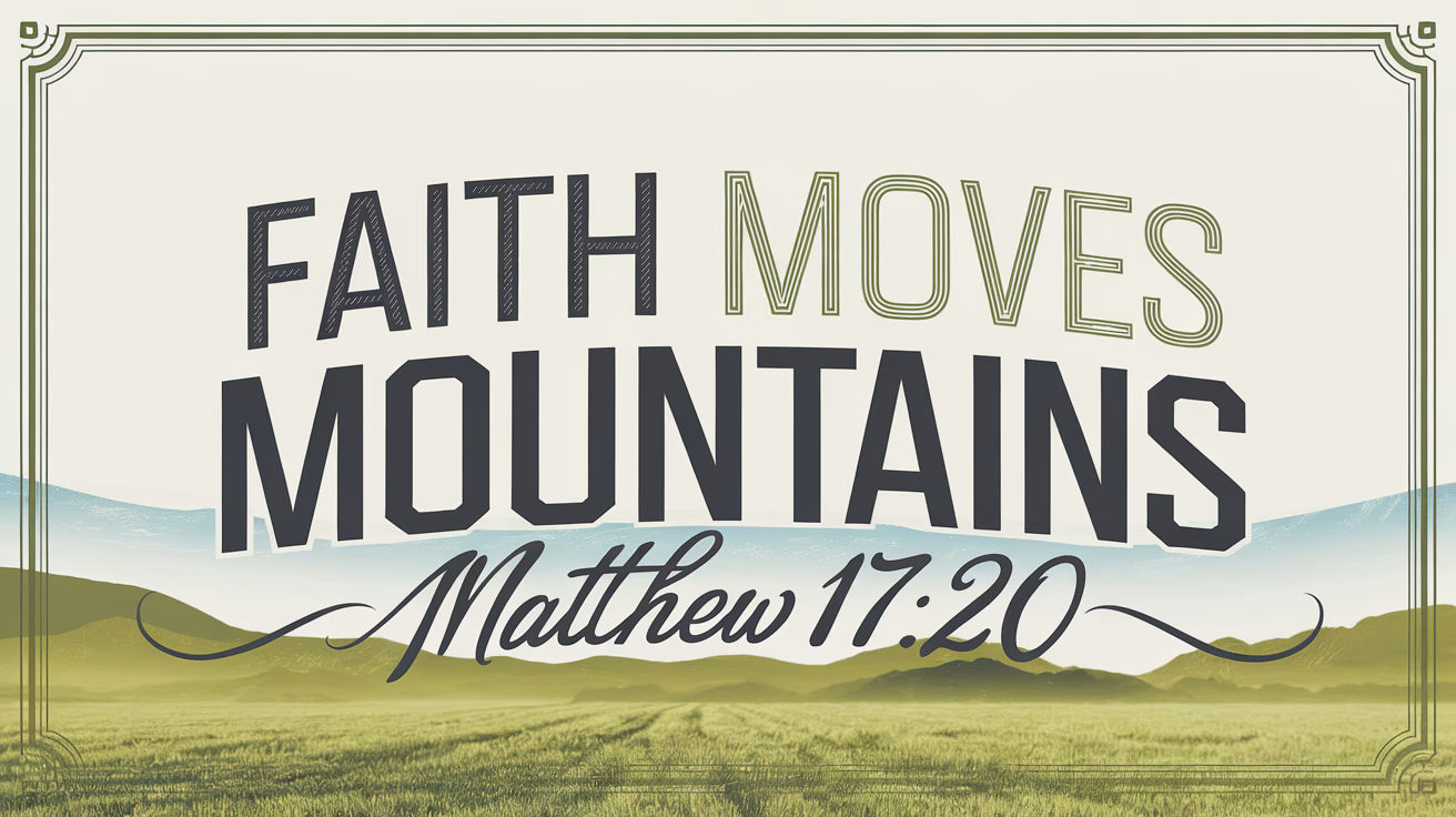 Faith Moves Mountains