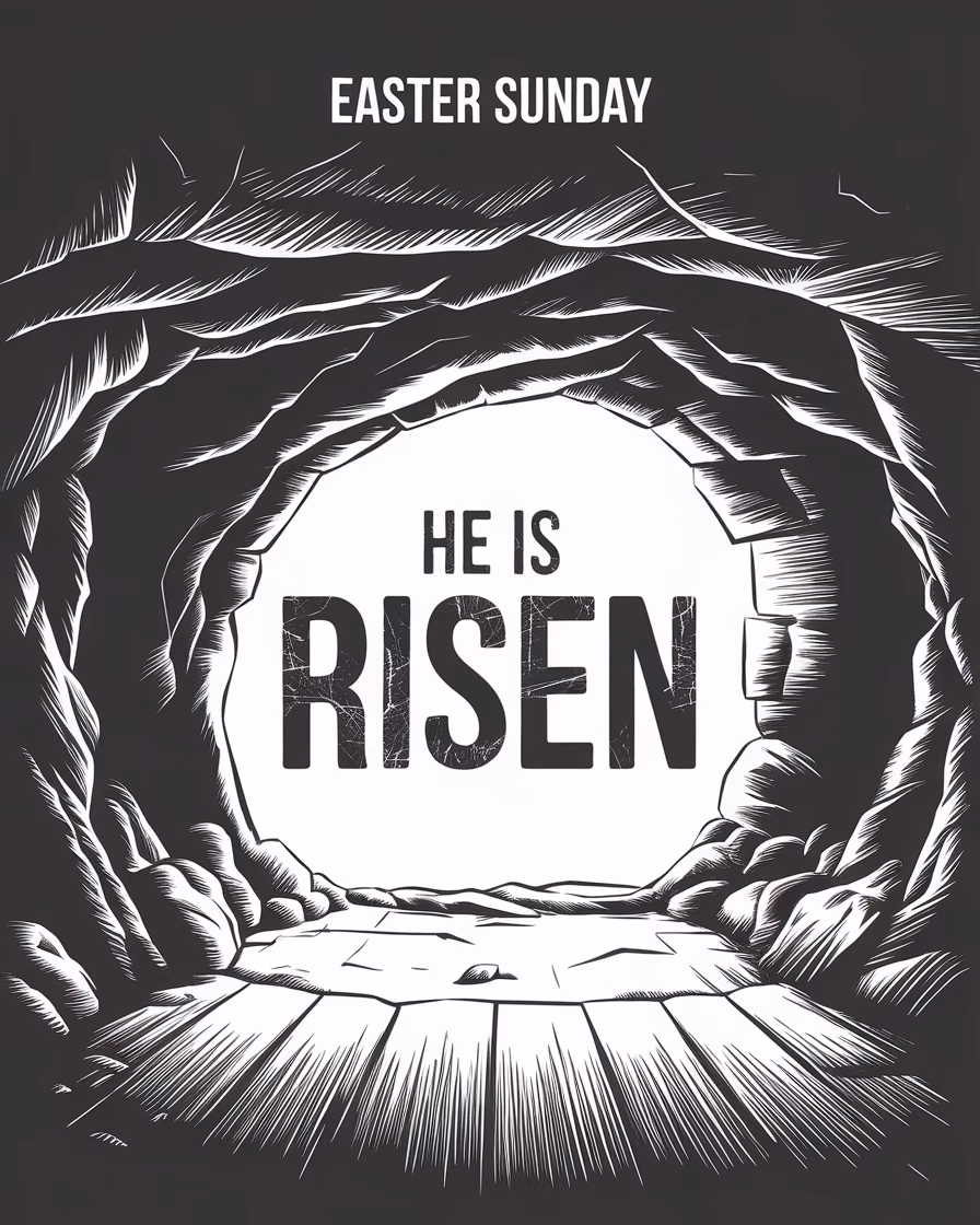 He is Risen in the Tomb's Light