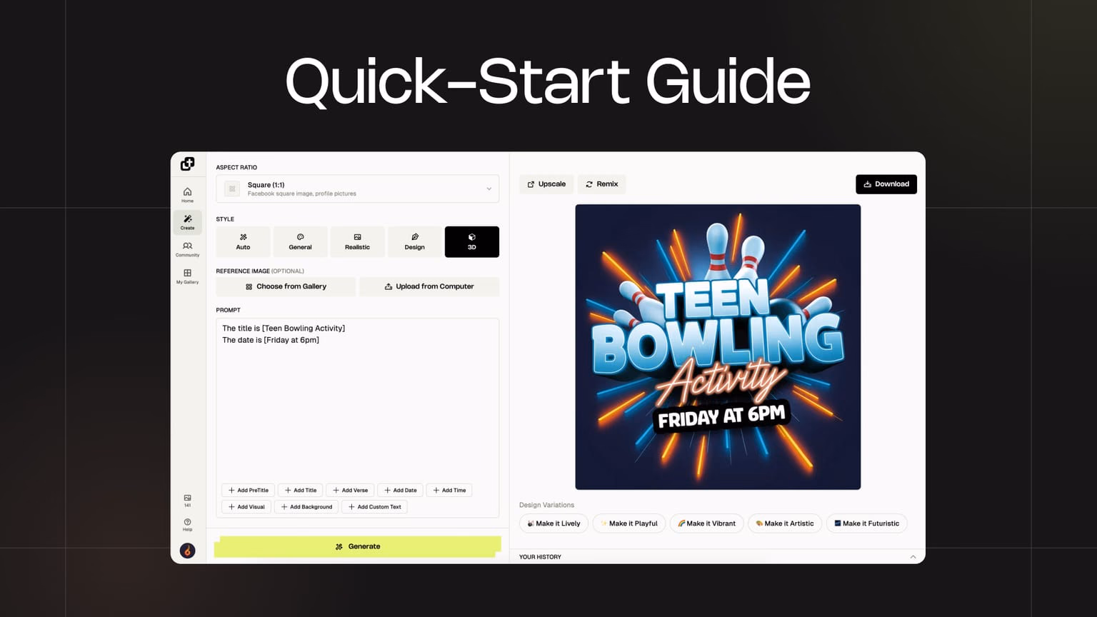 Quick Start Guide walkthrough