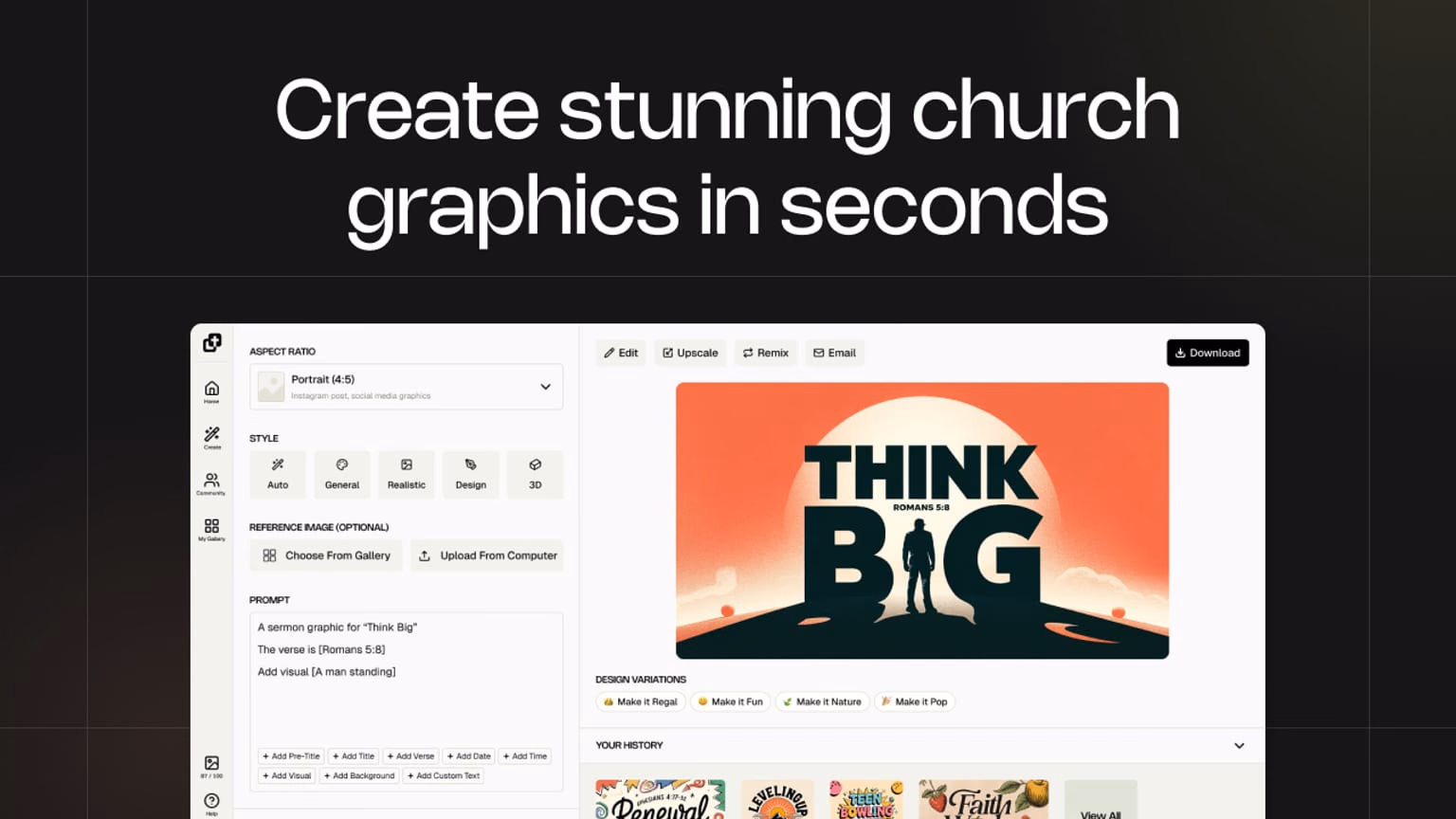 Intro to the first AI design tool for churches