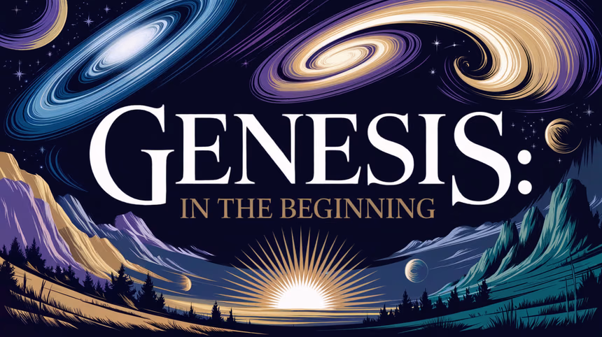 Example sermon series graphic for Genesis created with Church Canvas