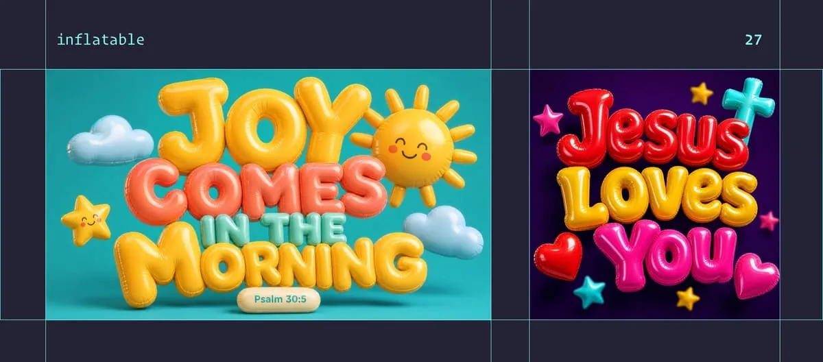 Inflatable style examples