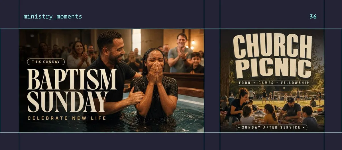 Ministry Moments style examples