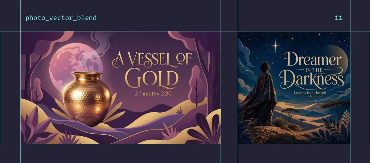Photo Vector Blend style examples