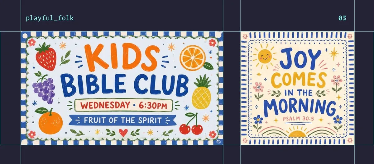 Playful Doodle style examples