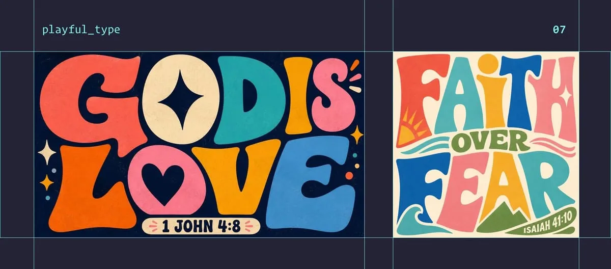 Playful Type style examples