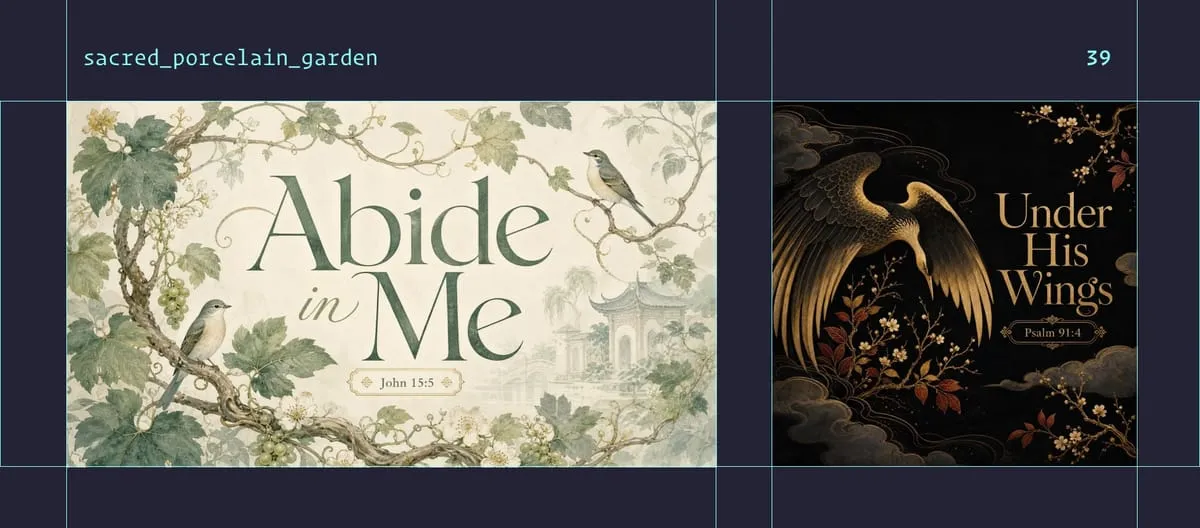 Sacred Porcelain Garden style examples