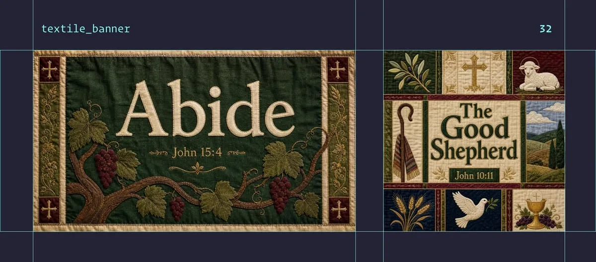 Textile Banner style examples