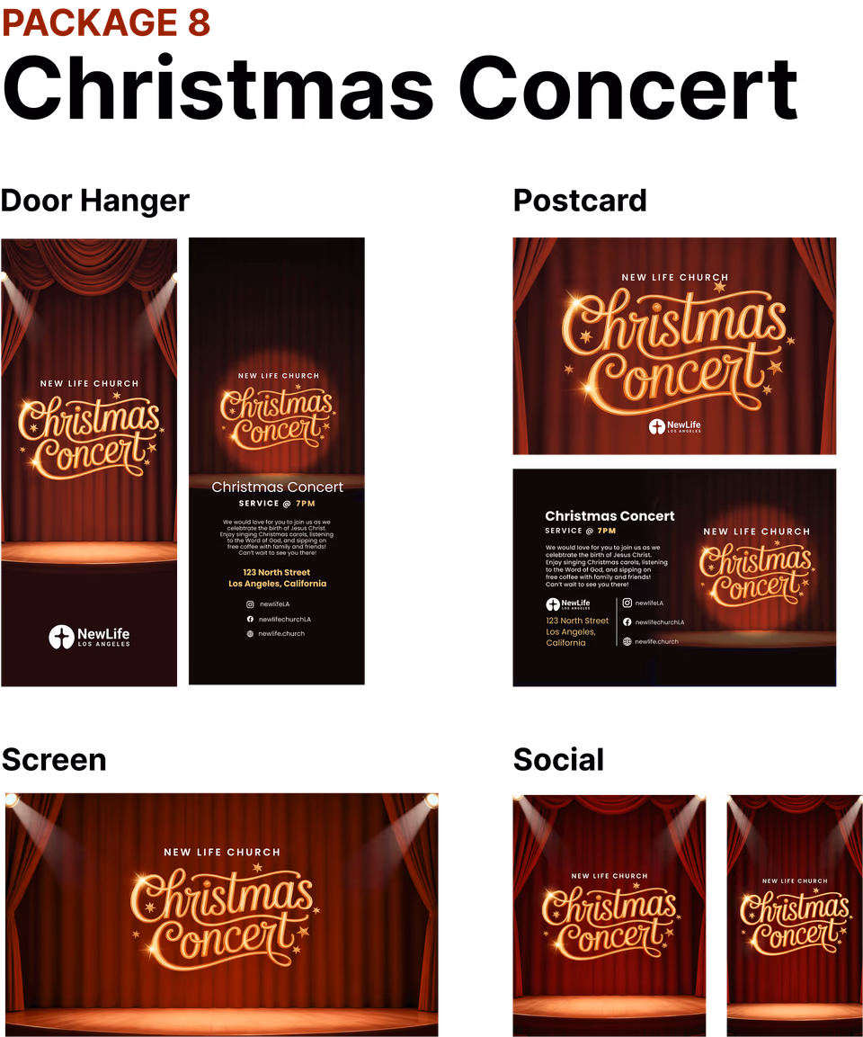 Christmas concert media package