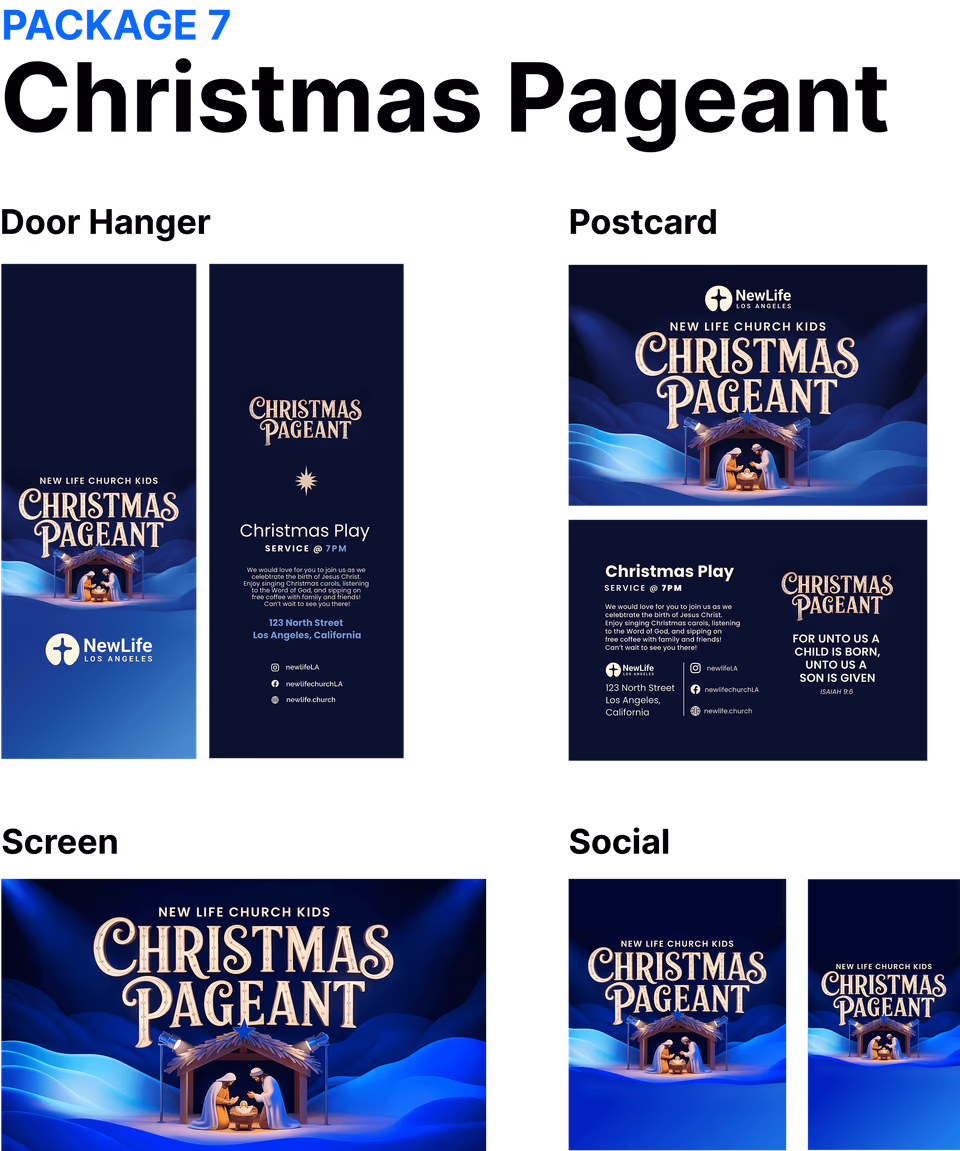 Christmas pageant media package