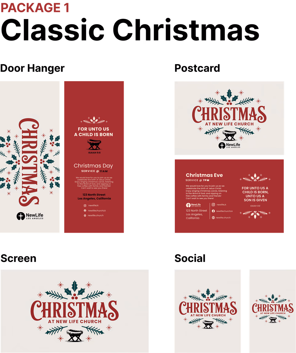 Classic Christmas media package
