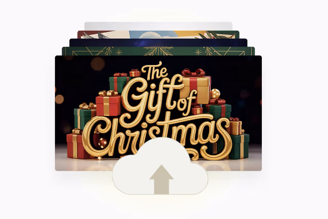 Christmas social media and print graphics