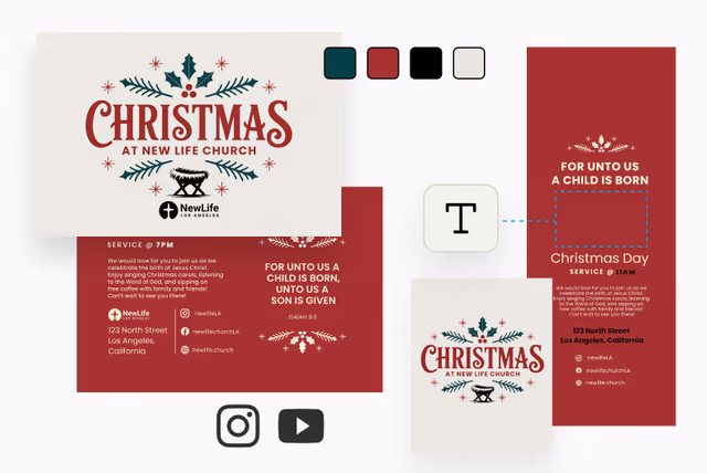 Editable Christmas graphics kit