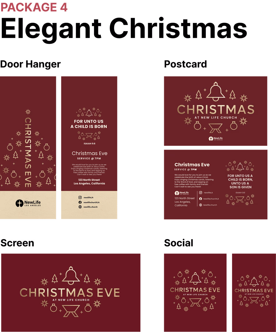 Elegant Christmas media package