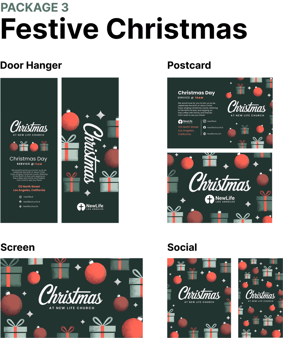 Festive Christmas media package