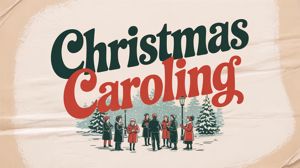 Christmas caroling graphic