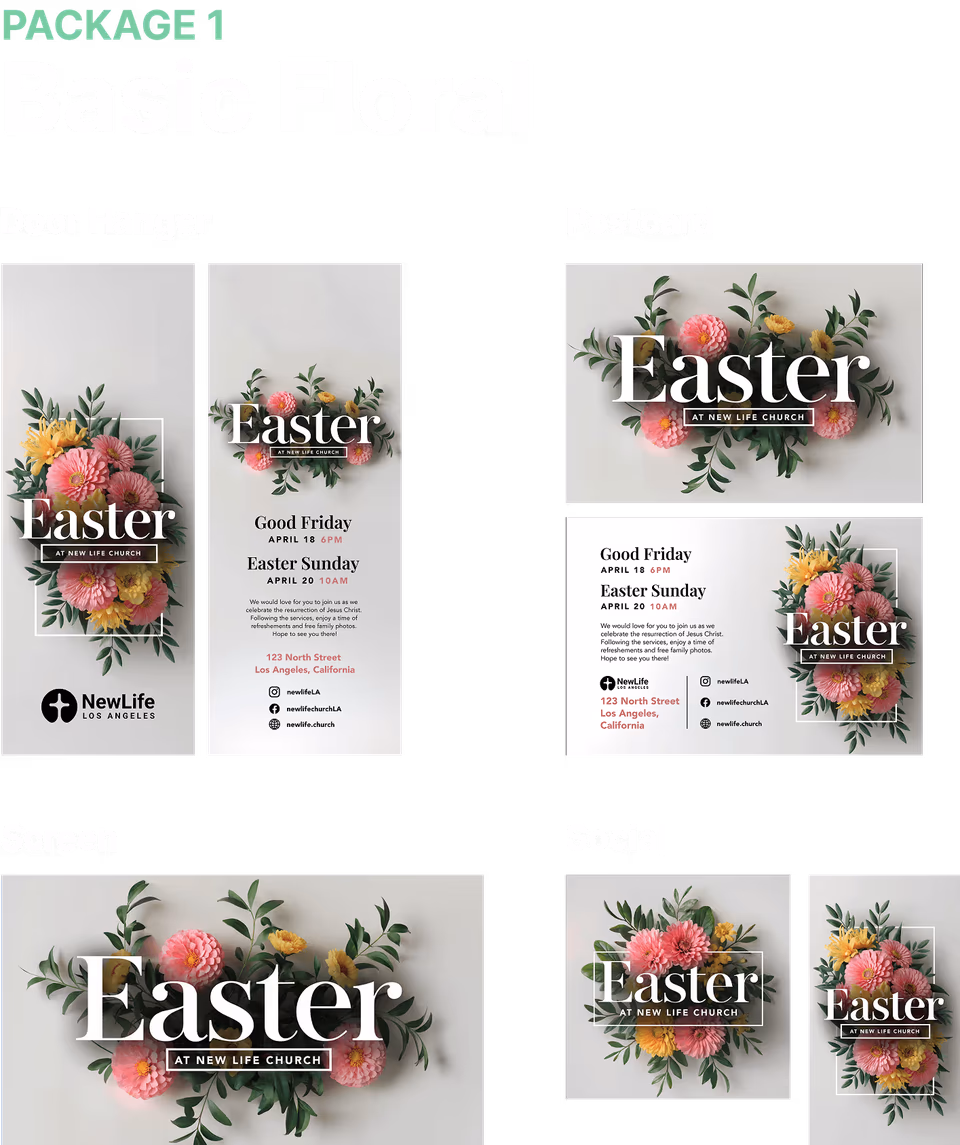 Basic floral Easter package