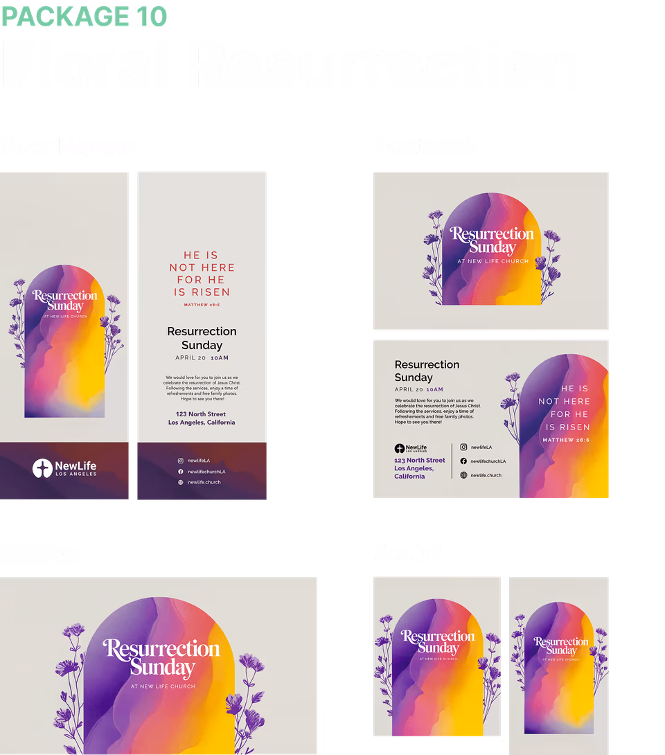 Floral resurrection Easter package