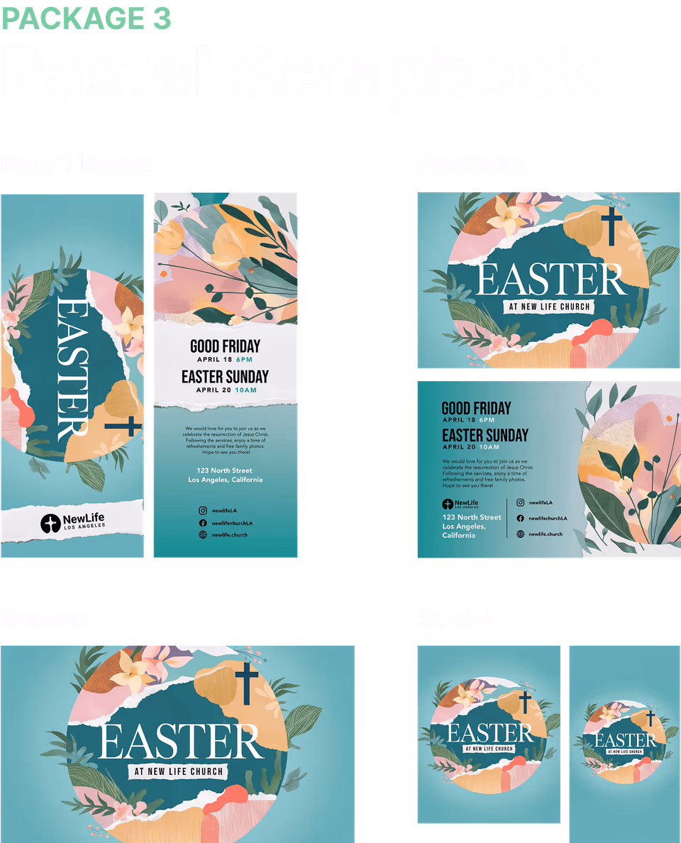 Pastel scrapbook Easter package