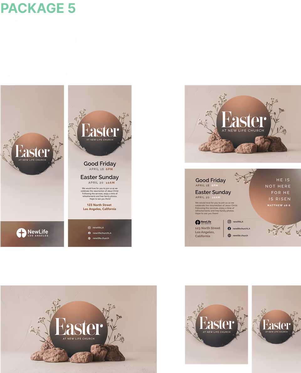 Earthy stone Easter package