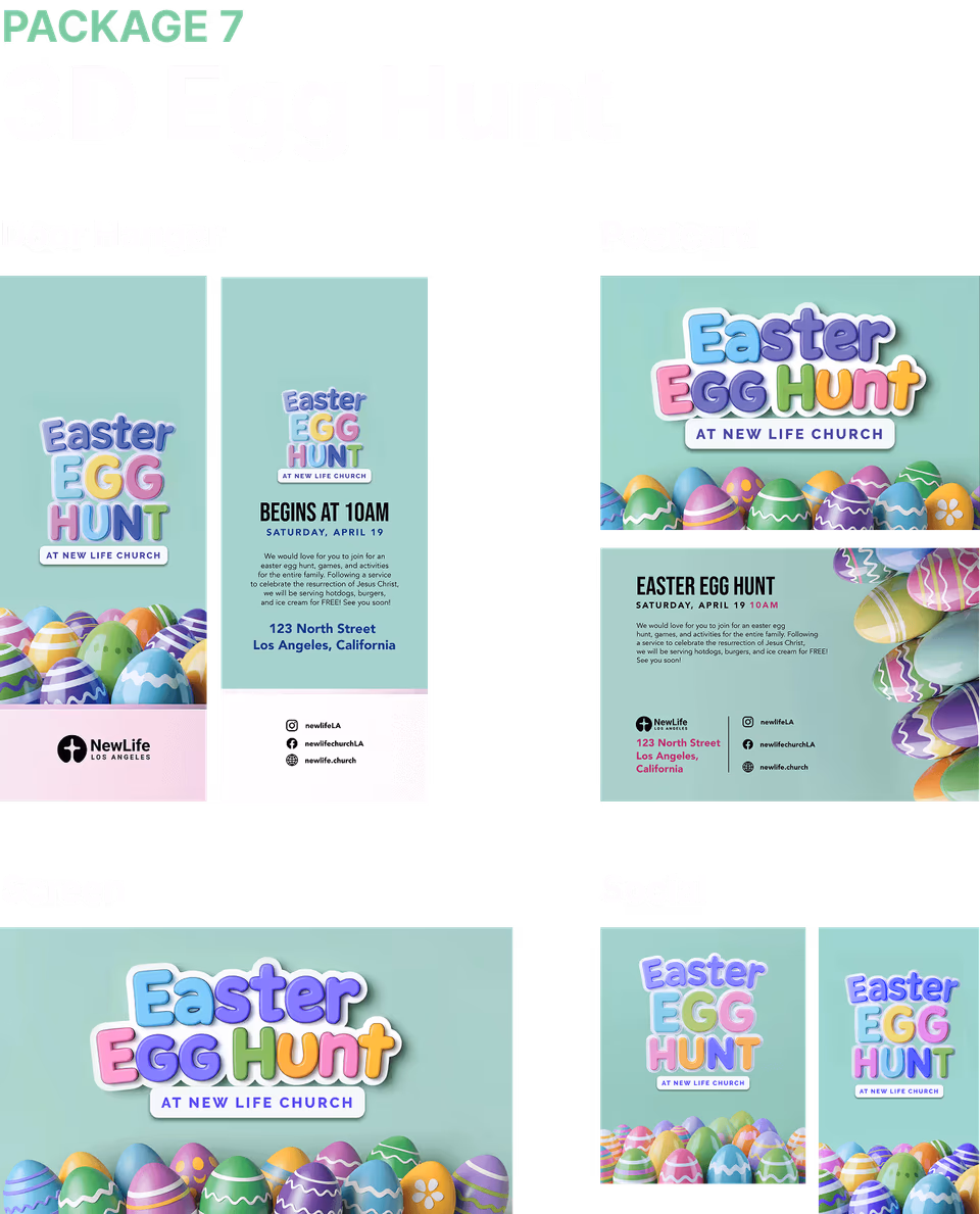 3D egg hunt Easter package