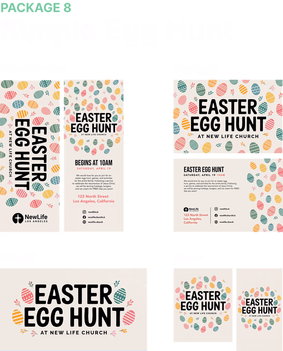 Simple egg hunt Easter package