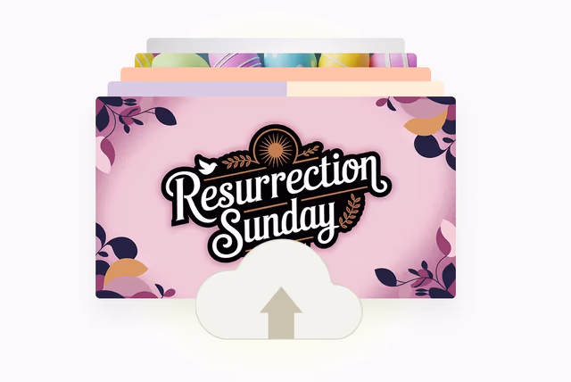 Easter social media and print graphics