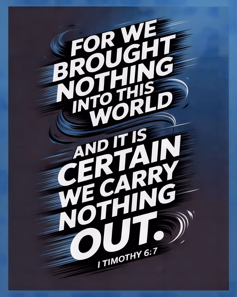 Nothing brought in, nothing carried out